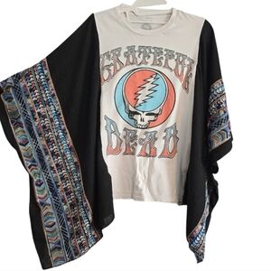 Upcycled Hand Crafted Grateful Dead Boho Embroidered Bandcho Size OS in EUC